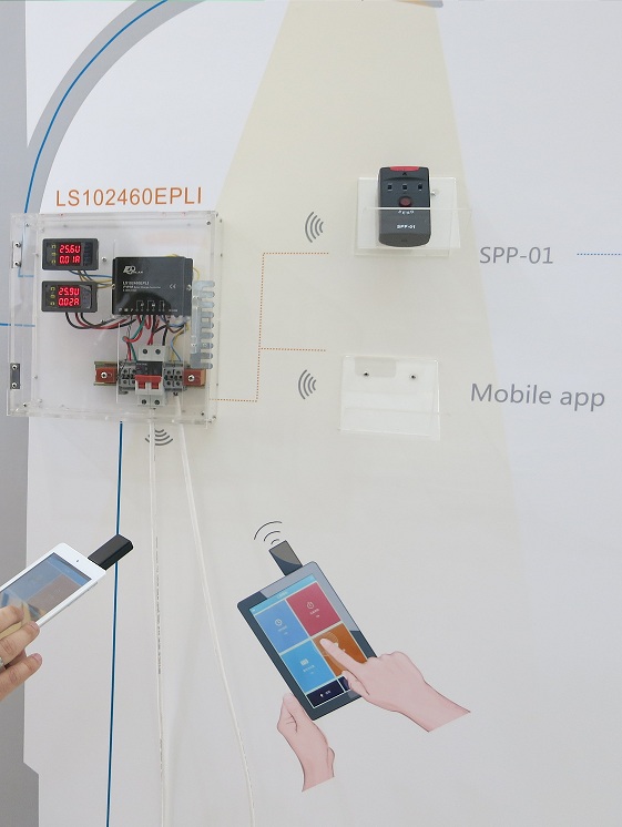 EP Solar charge controller monitored and operated via mobile app.