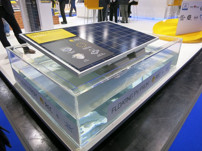 Ciel et Terre floating solar modules at Intersolar Munich 2015