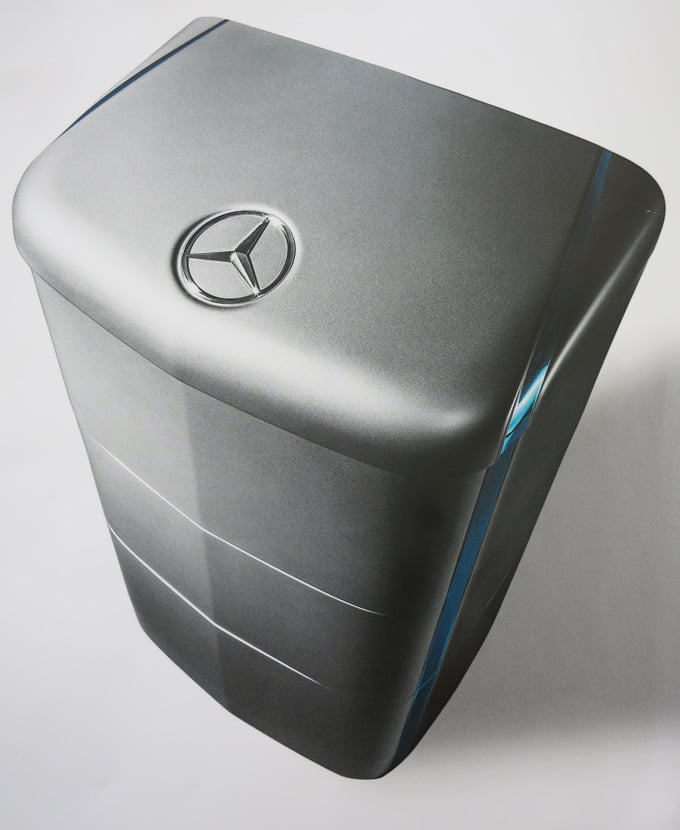 Mercedes Benz energy storage system at Intersolar Munich 2015