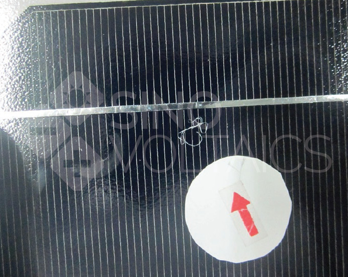 solar panel defect 5 - debris inside solar panel