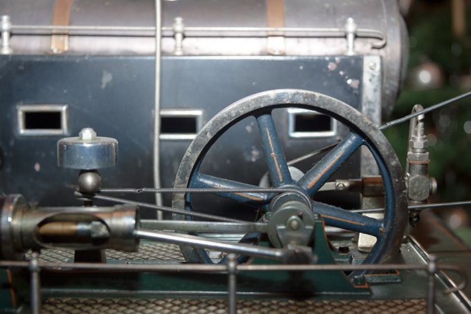Old fashioned flywheel - steam engine