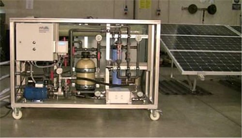 RO water desalination system with micro energy recovery system by MFT Köln